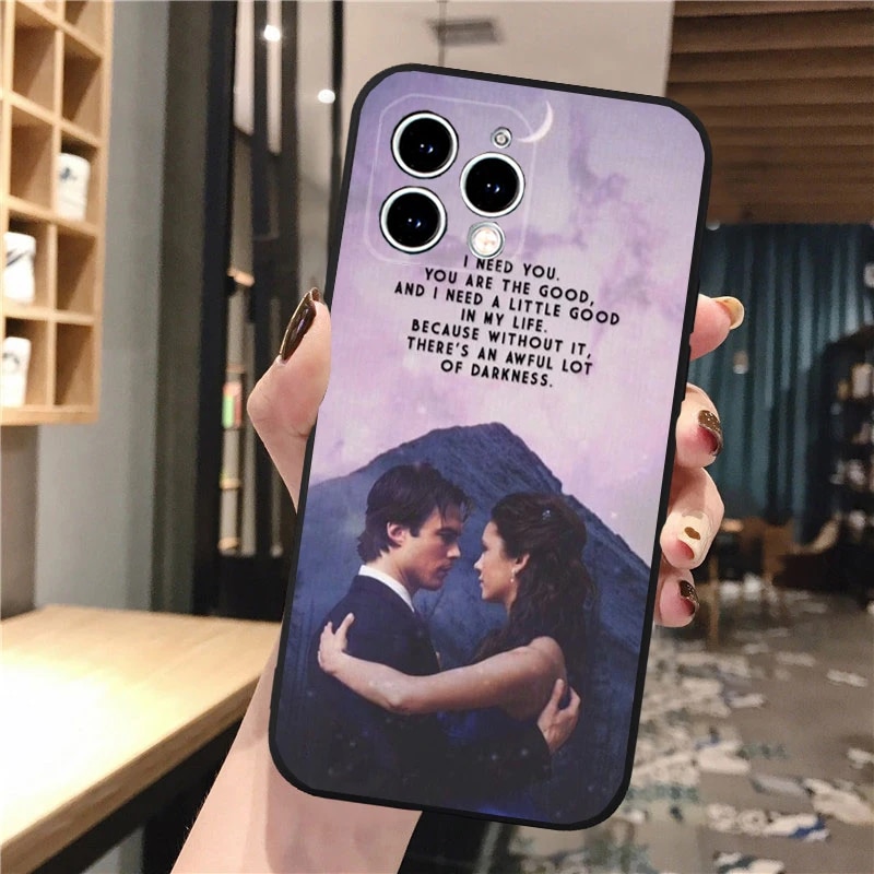 Phone Case For iphone 15 14 Pro Max 13 12 11 Pro Max XS XR X 12mini 14 Plus SE The Vampire Diaries Damon Salvatore Case Funda. 