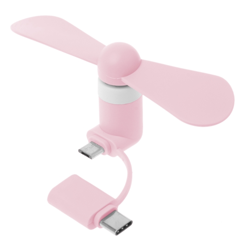 2 in 1 Type C Micro USB Mini Fan Cooler for Htc Type-C USB -C for Smart Cell Phone Android Micro USB Phones Cooling Fans. 