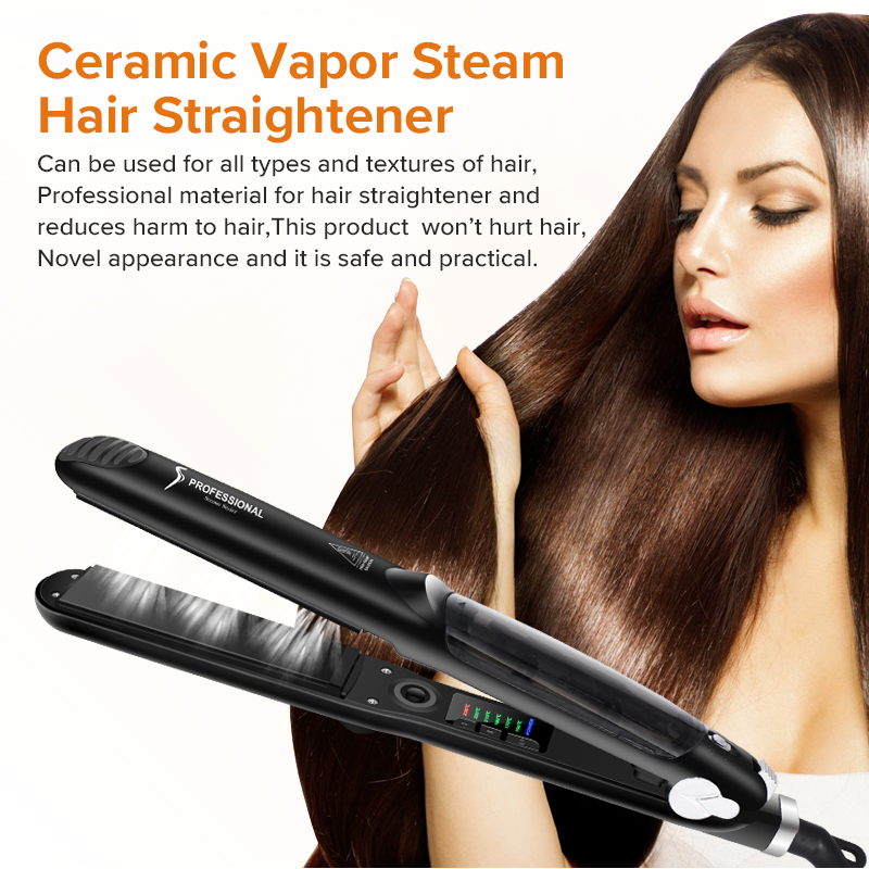 Ceramic vapor hotsell steam hair straightener