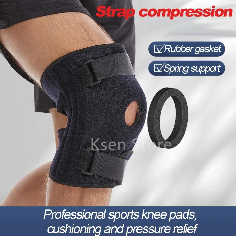 XL-6XL Double Straps Knee Brace with Rubber Washer Spring Support Plus Size, Oversized Meniscus Tear Joint Pain Injury Recovery