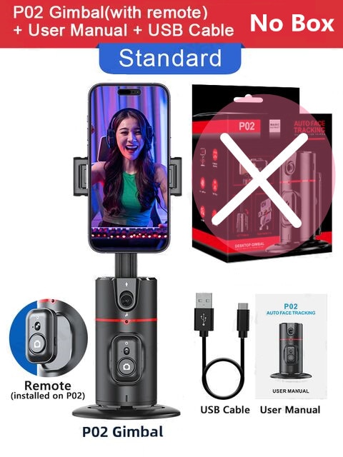 FGCLSY New Wireless Gimbal Stabilizer Selfie Stick 360 Degree Face Tracking With Bluetooth Shutter For Smartphone Live Recording. 