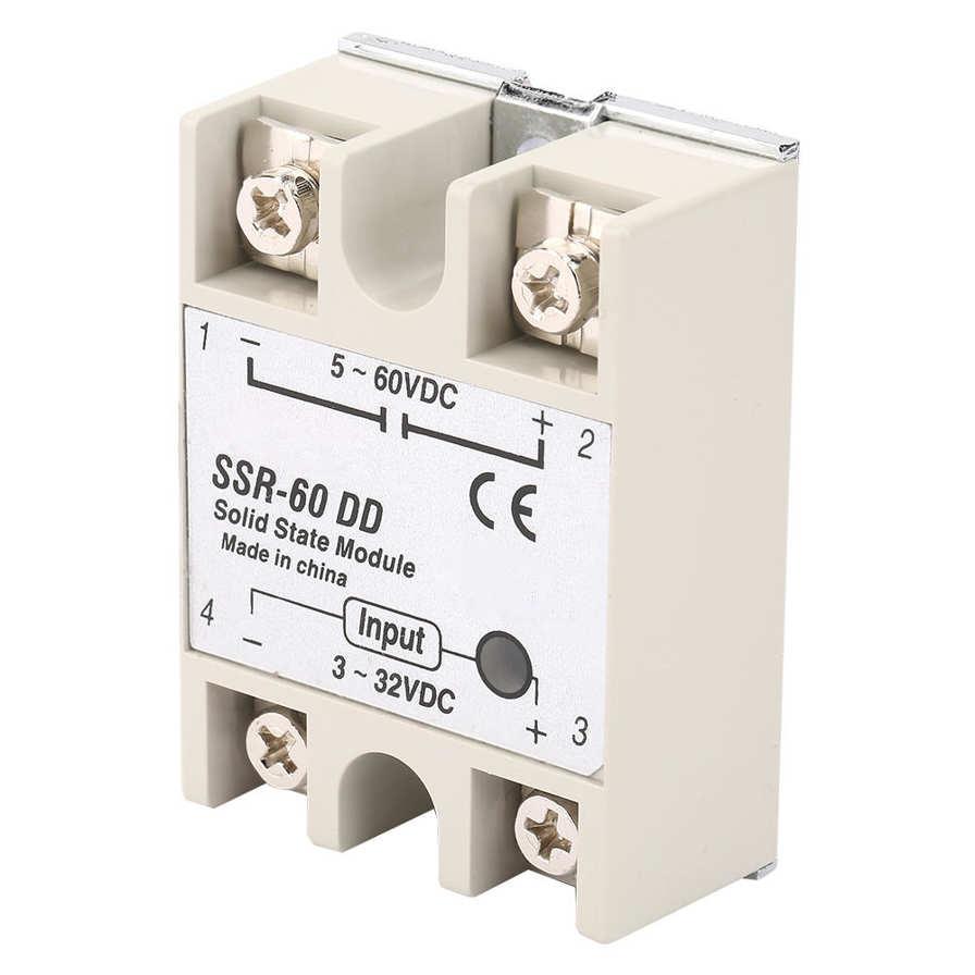 Solid State Relay 60A DC-DC SSR-60DD 3-32VDC to 5-110VDC SSR. 