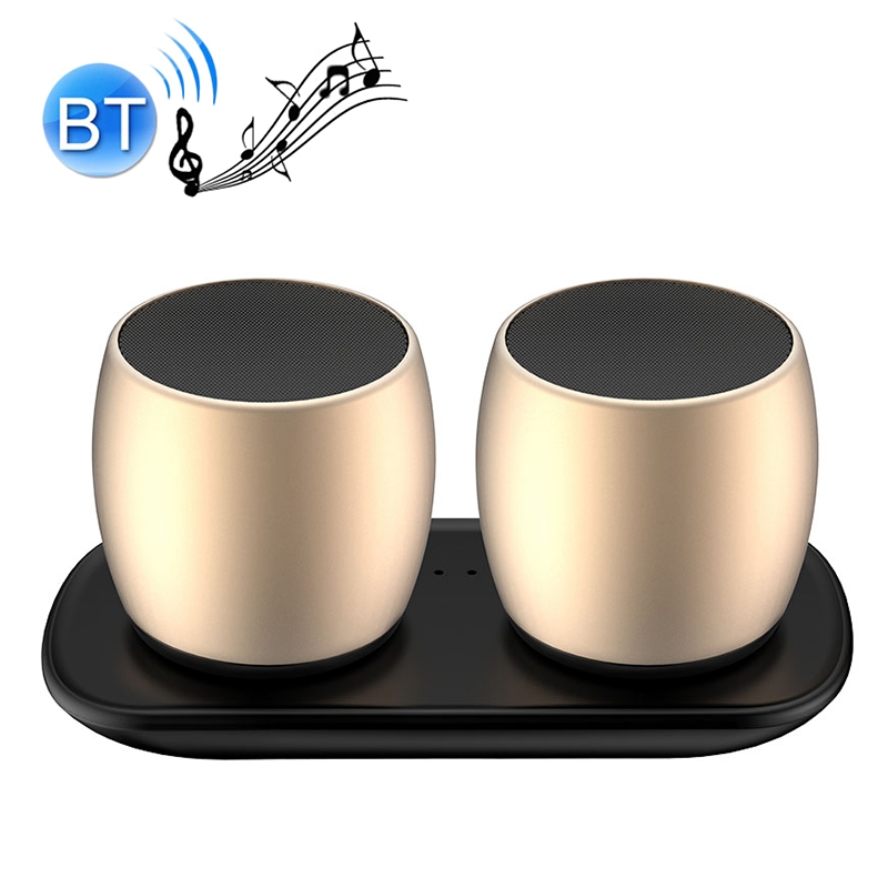 (New)SARDiNE F1 Aluminium Alloy Stereo Wireless Bluetooth Speaker with Charging Dock - Supports Hands-free Calling. 