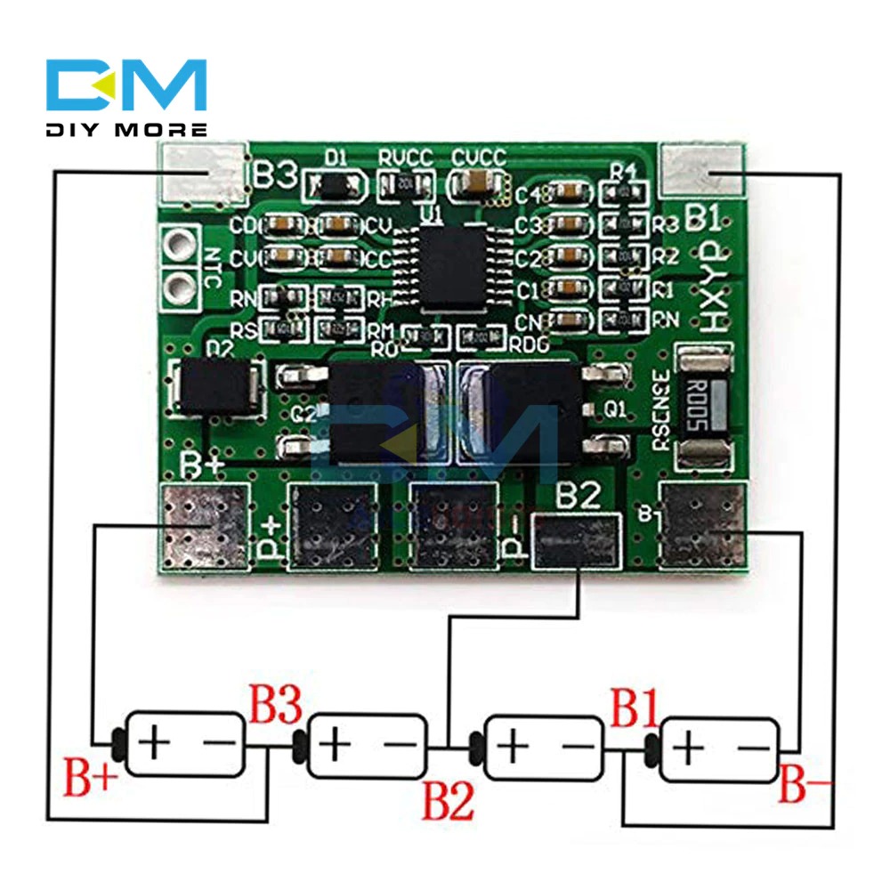 BMS 4S 12.8V 8A LiFePO4 Lithium Iron Phosphate Battery Protection Board ...