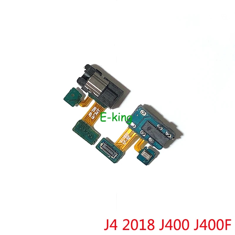 1-100PCS For Samsung Galaxy J4 2018 J400 J400F Headphone Jack Earphone Audio Socket Flex Cable With Microphone