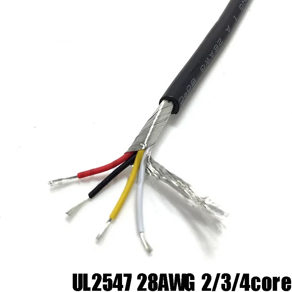 【VisioN Shop】UL2547 shielded 2 core 3 core 4 core 5 copper headphone cable audio signal line PVC control cable. 