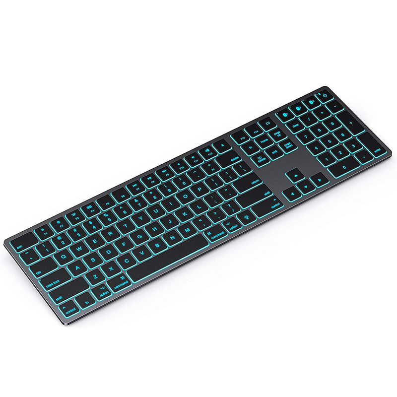 SeenDa Backlit Bluetooth Keyboard Multi-Device Slim Rechargeable Keyboard Backlit Wireless Keyboard Compatible for LaptopTablet. 