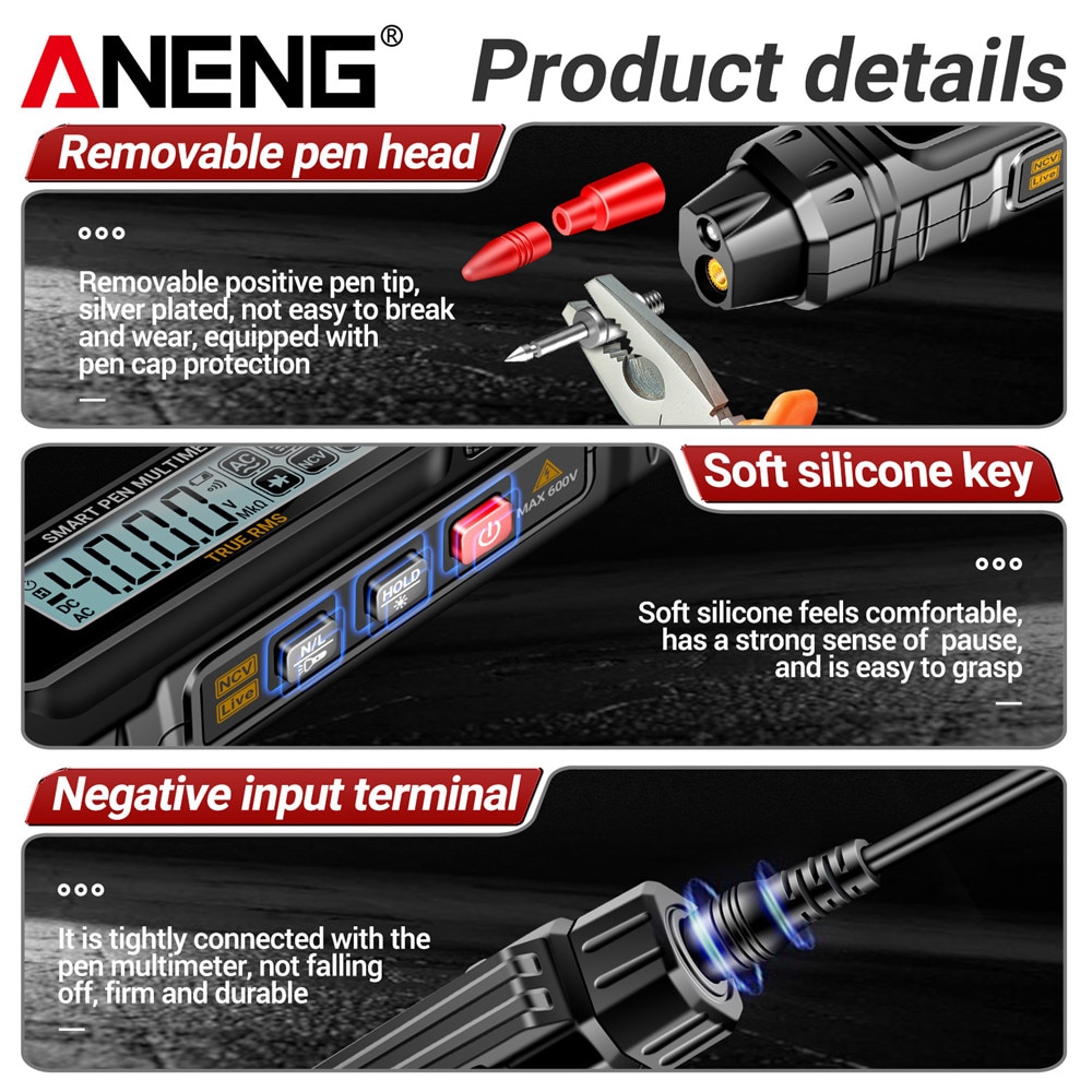 ANENG A3005 Digital Multimeter Pen Type 4000 Counts Professional Meter Non-Contact Auto AC/DC Voltage Ohm Diode Tester For Tool. 
