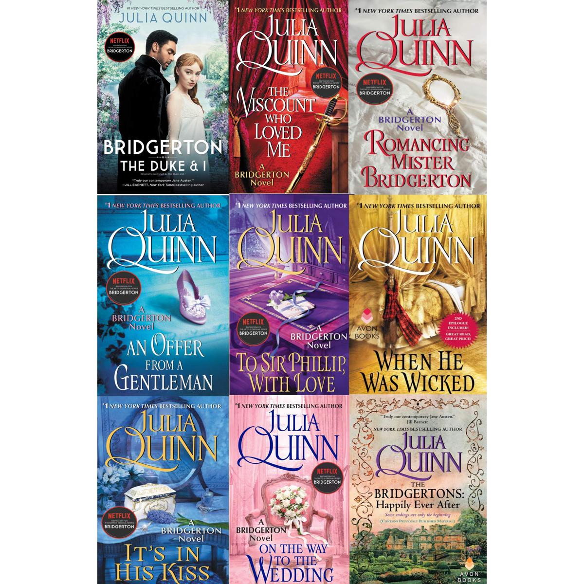 Julia Quinn Bridgerton Family Series 1- 9 Books Collection Set by Julia Quinn (White Print)
