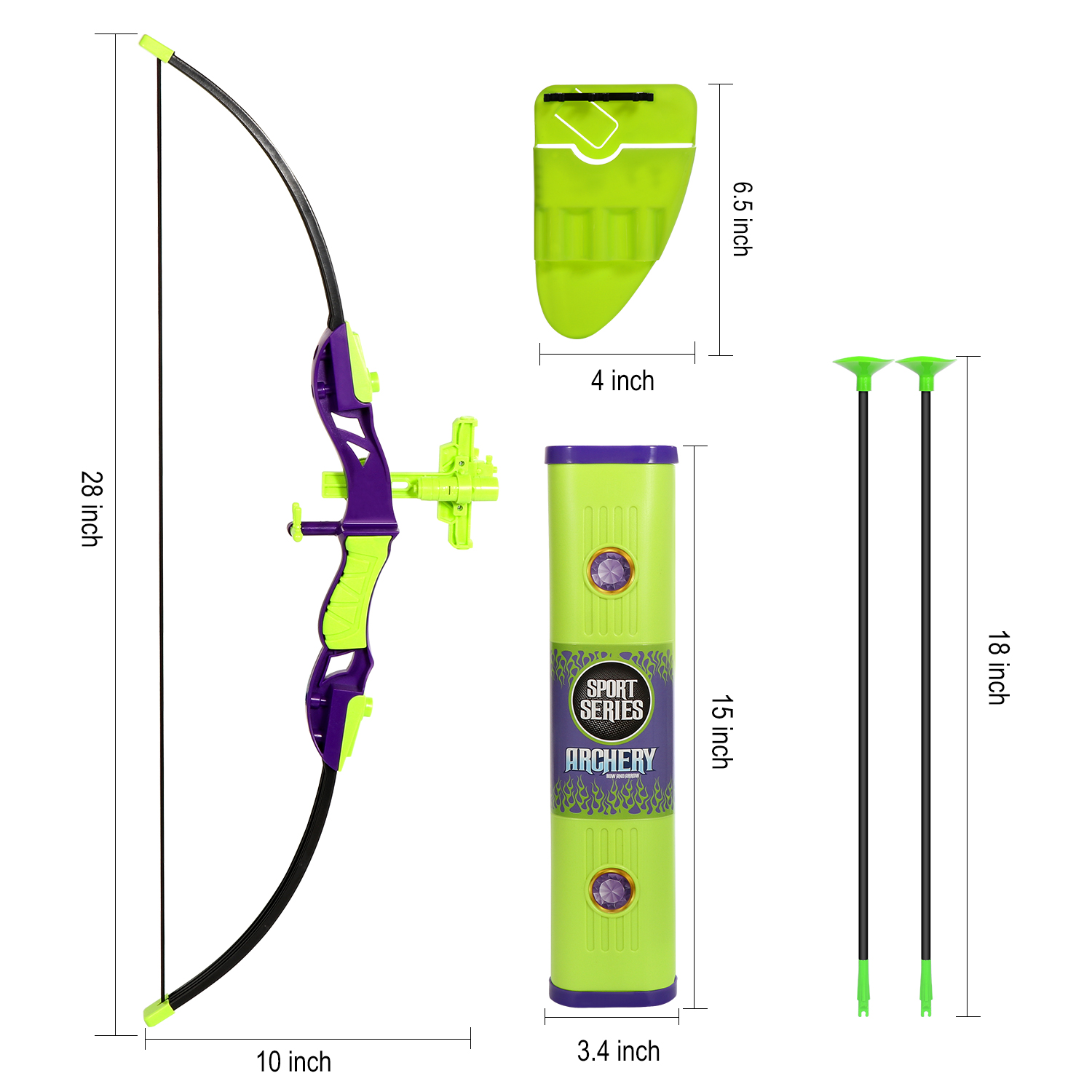 Kids Archery Set Bow & Arrow Set toy for Kids with Target Board, Arrow Holder and 3 Safe Arrow. 