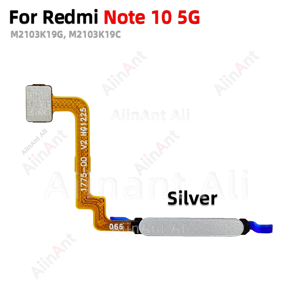 Home Side Power Button Touch ID Fingerprint Sensor Finger Scanner Flex Cable For Xiaomi Redmi Note 10 10s Pro 4G 5G Spare Parts. 