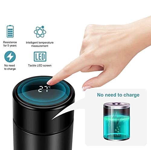 Smart Cup Flask With LED Temperature Display Hot and Cold Mode. 