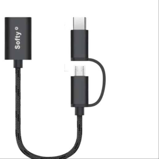 Premium Quality 2 In 1 Micro Usb & Type C Otg Cable - Convenient Cable For Data Transfer In Any Color