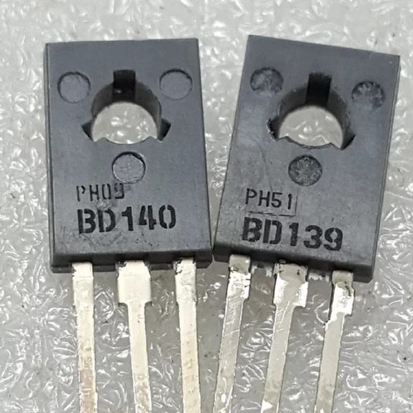 Transistor BD140,BD139 PNP & NPN 100V 1.5A For Audio amplifiers driver circuit-2Ps