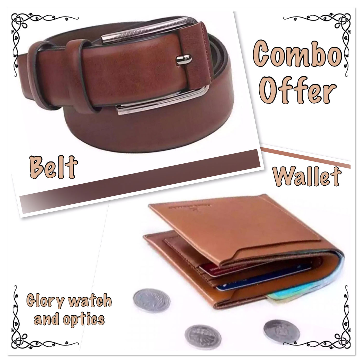 comfortable belt and wallet combo Offer: 5433