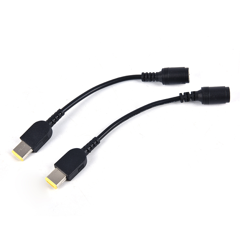 Round Jack to Square Plug Adapter Charger Power Converter For Lenovo Thinkpad. 
