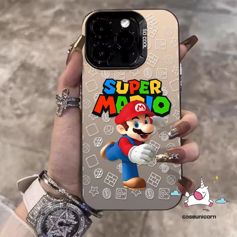 For Oppo A36 A38 A15 A18 A3X A60 A7 A3 A12 A11 A74 A5 A54 A3s A9 A76 A16 A58 A79 A52 A15s A95 A5s A31 Reno 12F 4F A16K A16s A1K A17 A55 A17K Lover Super Mario Cartoon English Case