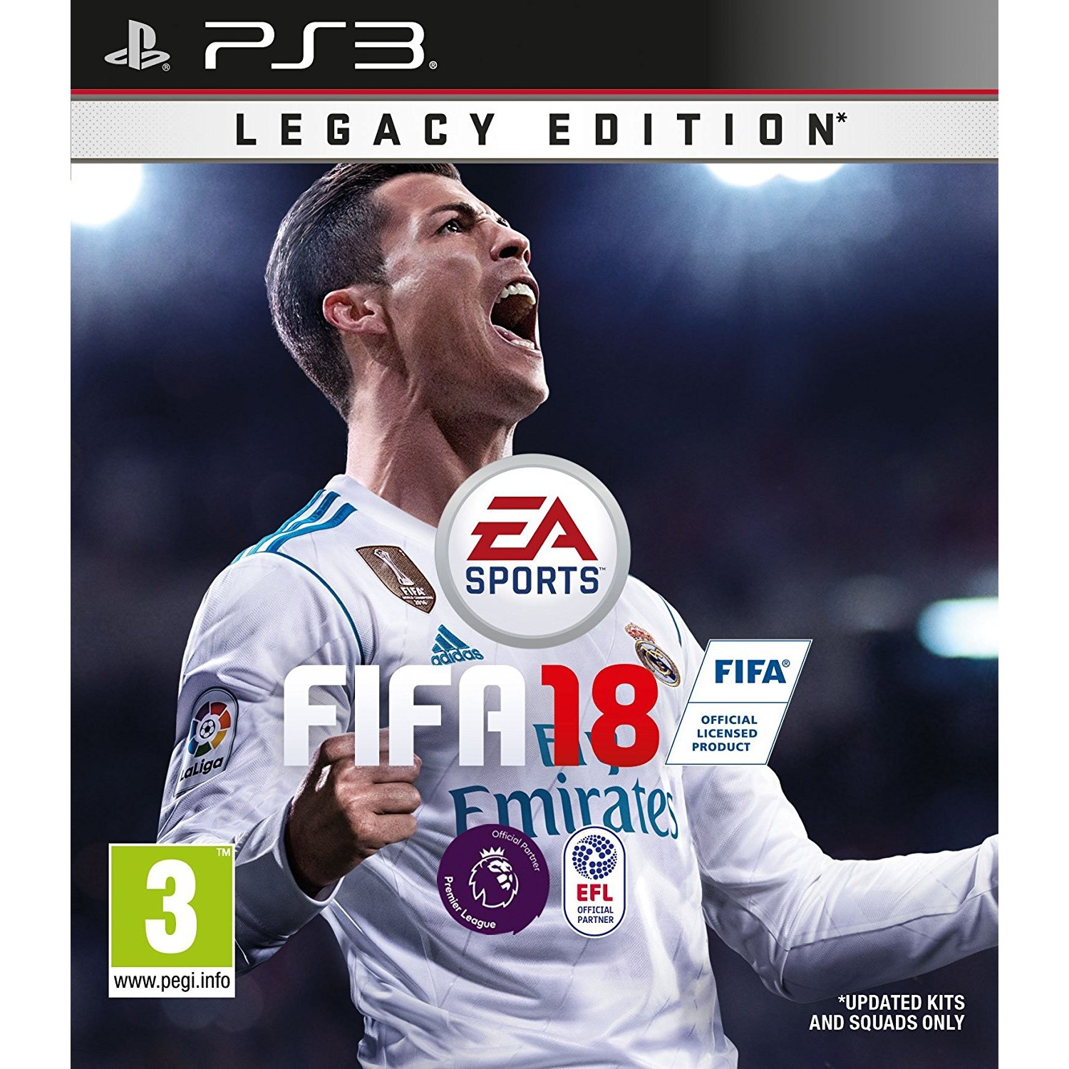 Fifa 18 Legacy Edition PS3 - PS 3 Disk Version Video Game controller Gaming station Console Gamepad command Gameplay
