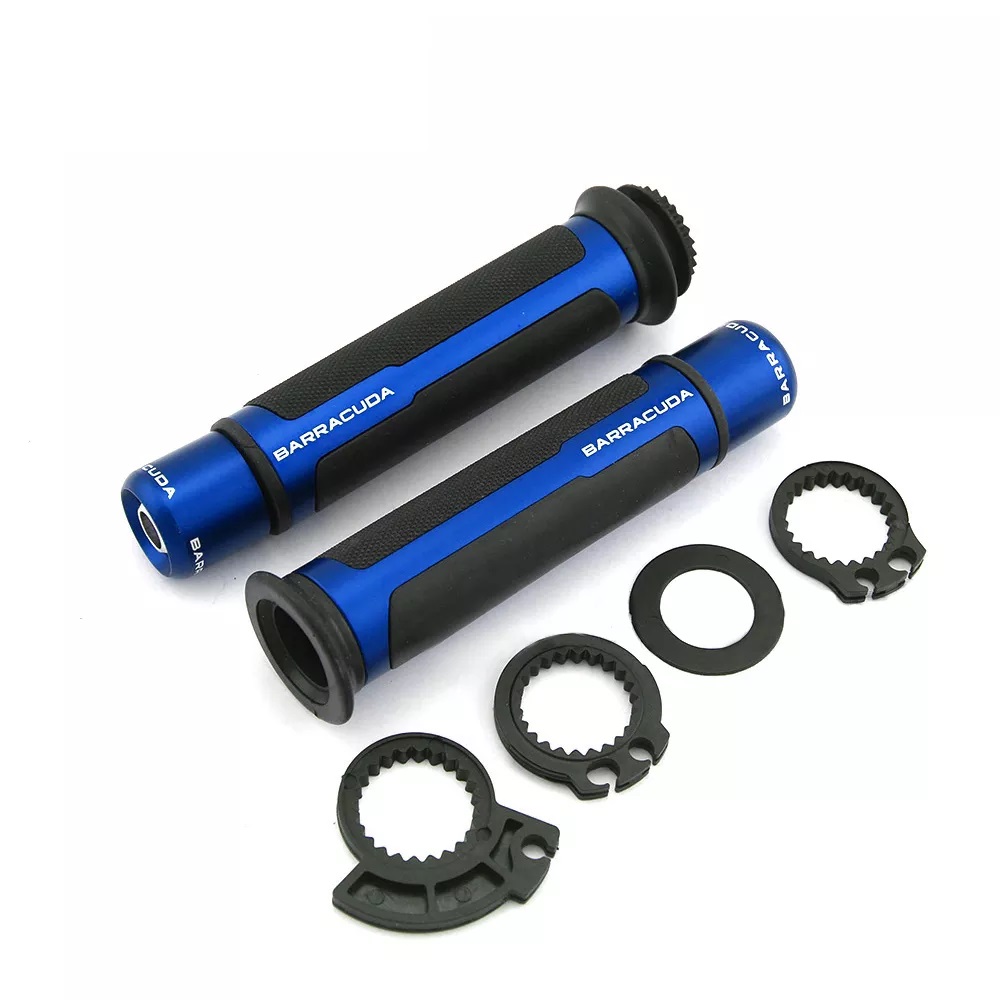 Barracuda Universal Handle Grip for all motorcycle- Blue- red- gold. 