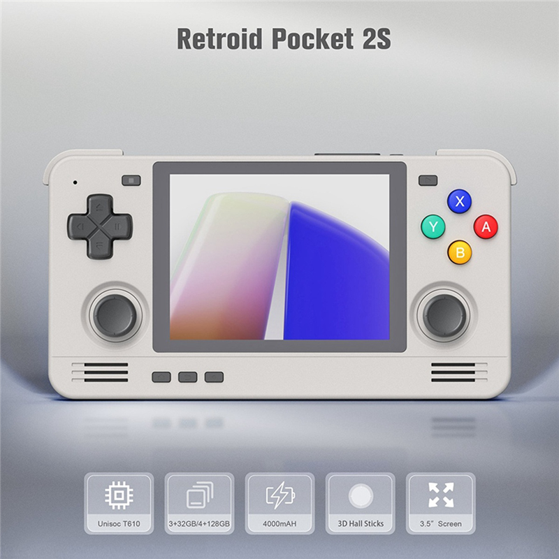 Retroid Pocket 2S 3.5Inch Touch Screen Handheld Game Player 3+32G Android 11 4000MAh Portable Video Game Console Durable Easy Install Easy to Use. 