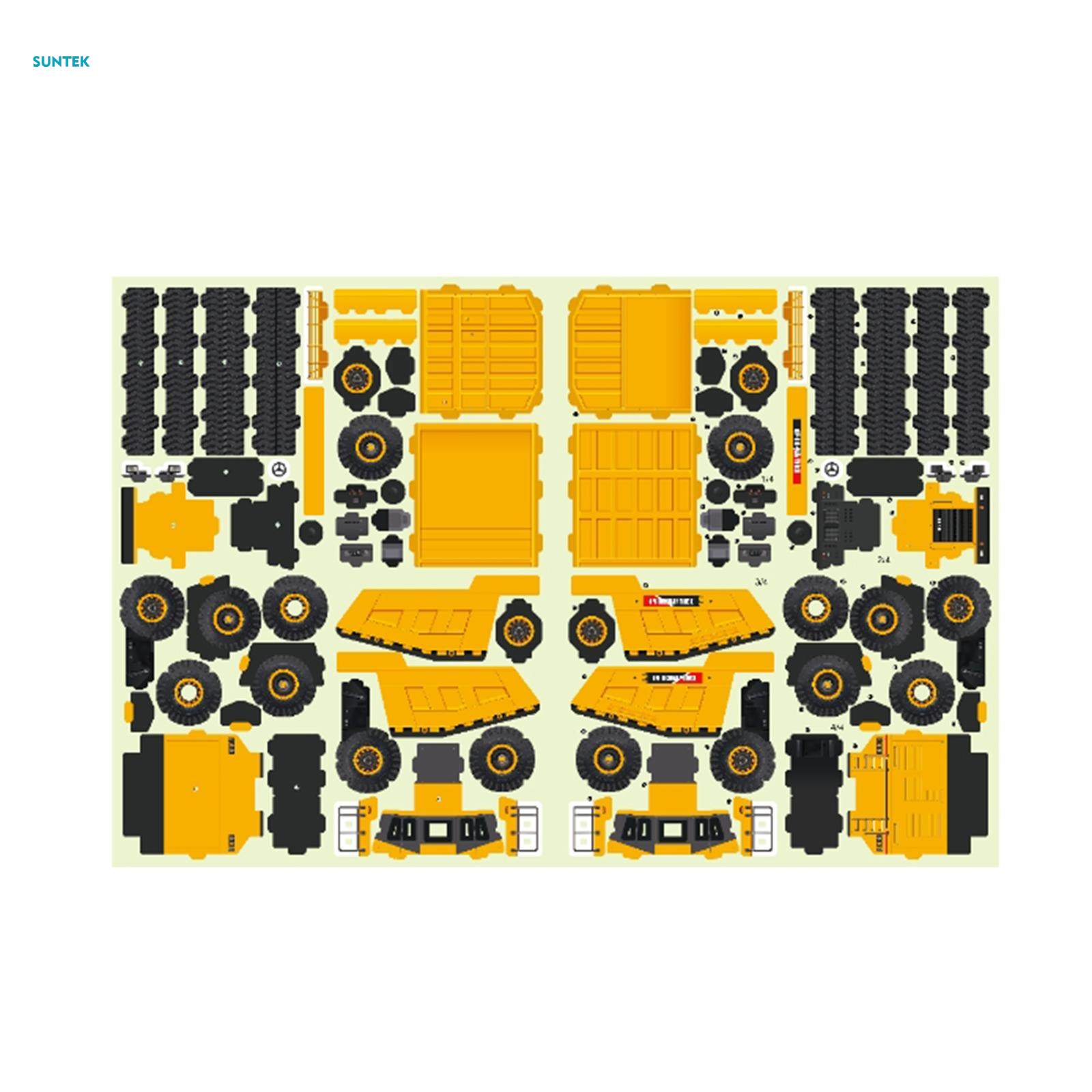 4 Pieces 3D Cardboard Model Car Kits Experiments DIY Crafts 3D Paper Puzzle DIY Set for Kids Child. 