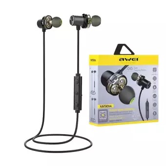 Awei x650bl ব্লুটুথ ইয়ারফোন csr cvc নয়েজ ক্যান্সেলিং ipx5 ওয়াটারপ্রুফ স্পোর্টস ইয়ারবাড ওয়্যারলেস স্টিরিও হাইফাই ডুয়াল ইউনিট হেডসেট. 