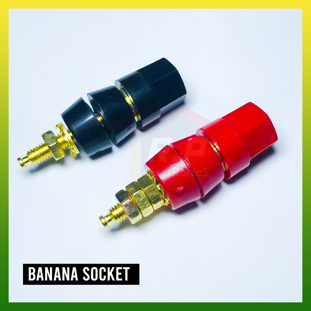HI QUALITY Banana Jack Binding Post, Panel Mount [2 PCS]. 
