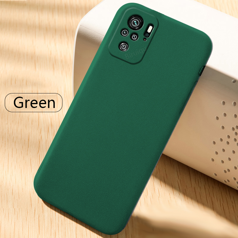 Biruiqu For Redmi Note 10 4G / Redmi Note 10S Shockproof Anti Slip Soft TPU Sandstone Matte Back Case Cover. 