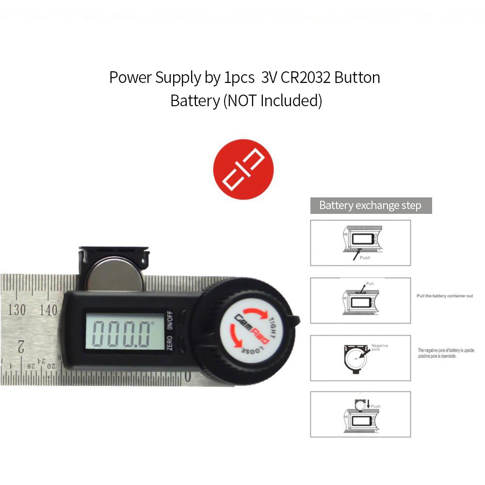 KOGEEK 2-in-1 Digital Angle Rule Goniometer Angle Gauge Stainless Steel Angle Finder Clinometer Digital Display Angle Ruler in 200mm Length. 