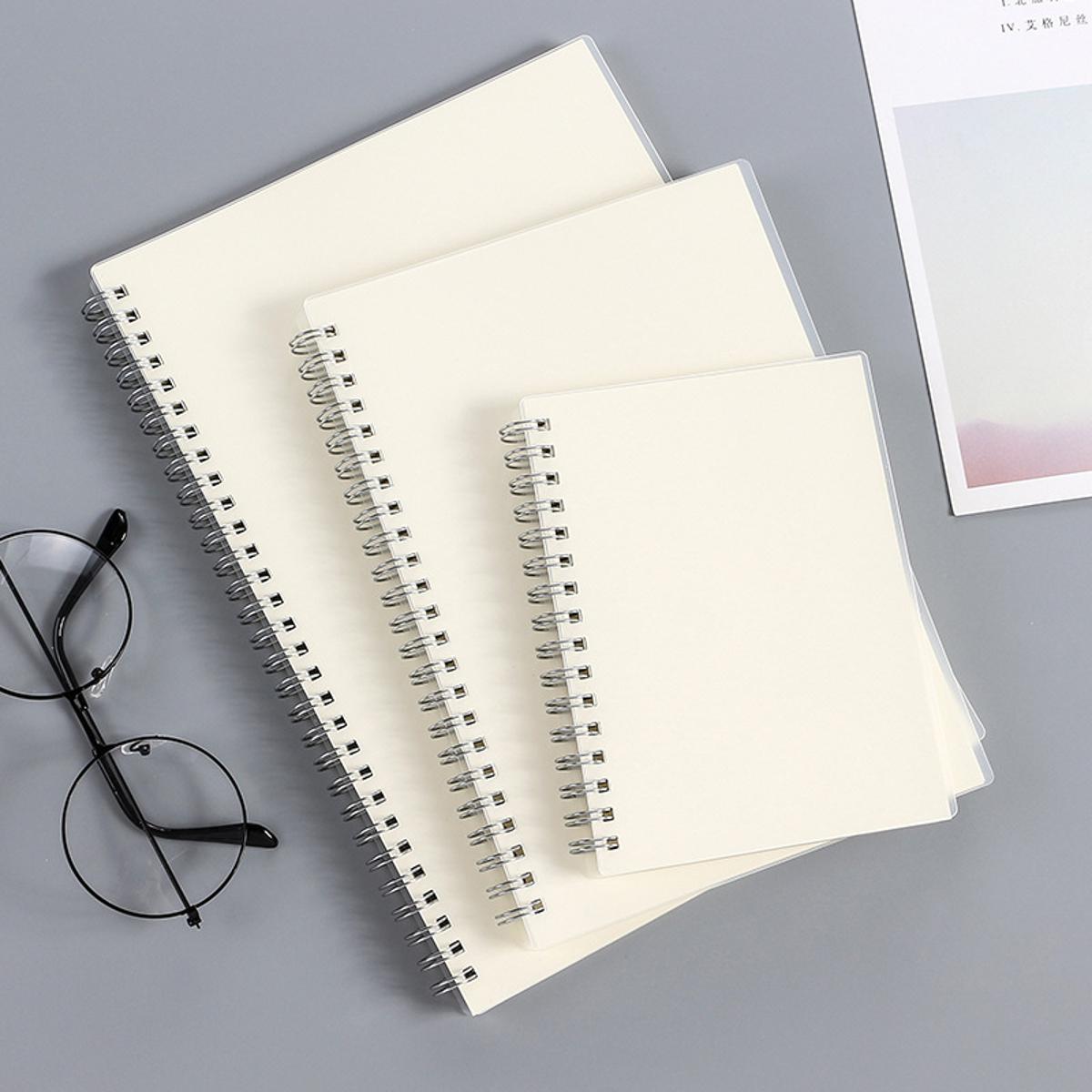 A5/B5/A6Coil notebook PPFrosted Flip Simple Grid Horizontal Blank Notepad Notebook
