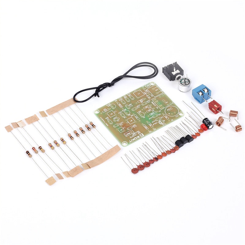 【happy one】88-108MHz FM Transmitter Module Electronic DIY Kits Frequency Wireless Microphone Transmitter Board Parts DC 3-6V FM Module. 