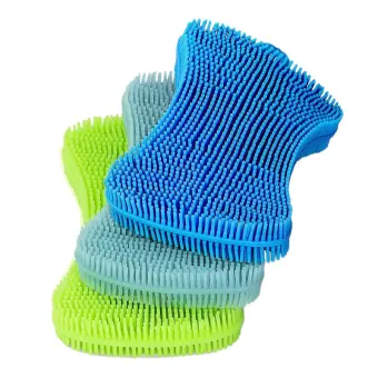 blue kitchen sponge