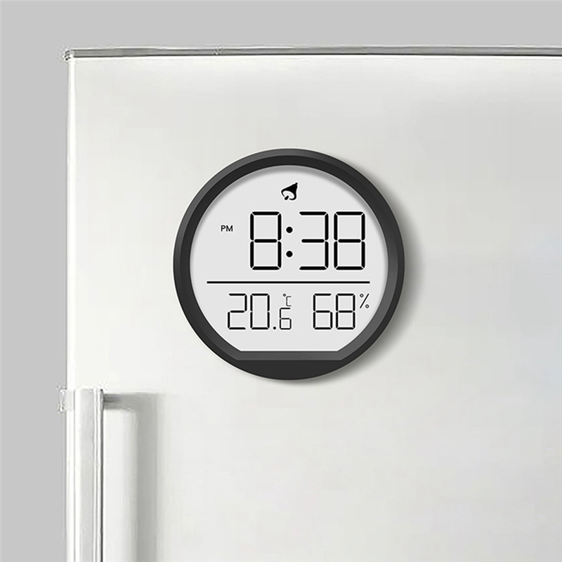 LED Digital Wall Clock Temperature Humidity Date Display Electronic A. 