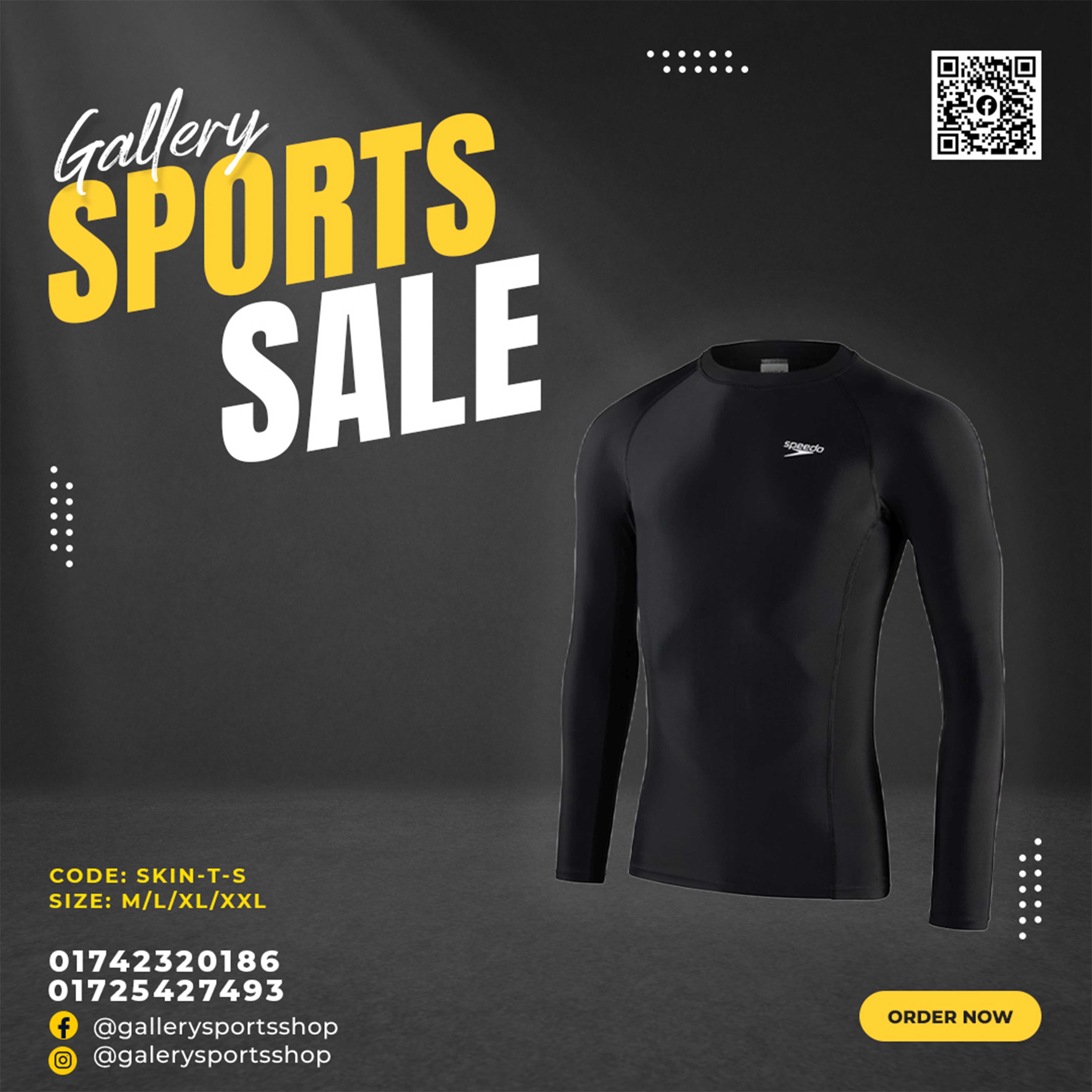 Speedo Top Polyester Skin Tight Full Sleeve T-Shirt