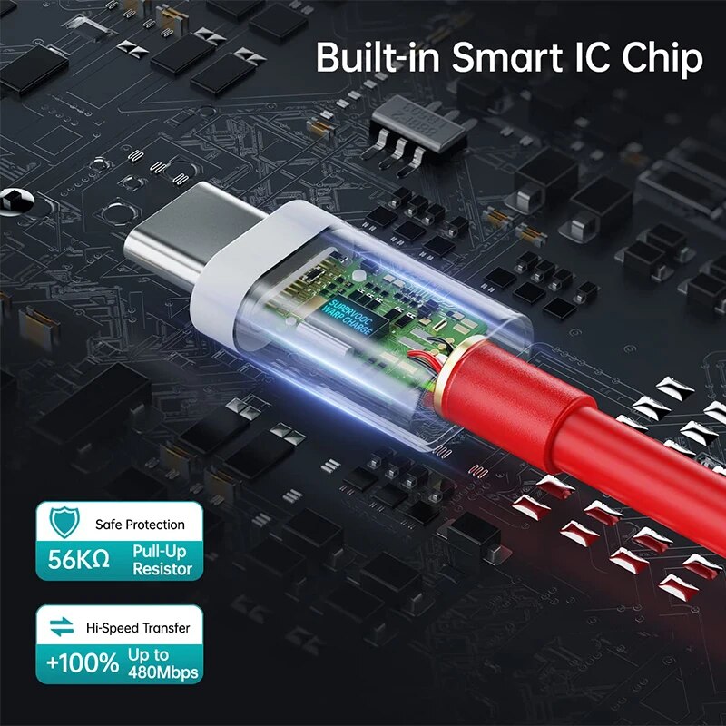 Oneplus Cable Original 100W 8A USB Type C Cable Supervooc Warp Fast Charging Charger One plus 10 9 8 pro 11 10t Nord 3 2t 2 8t. 