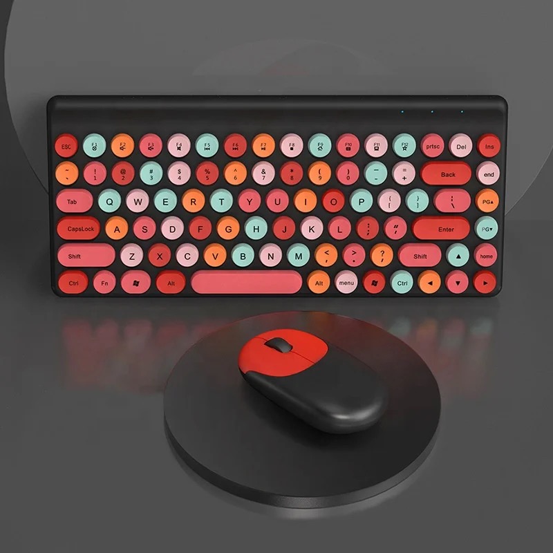 Ergonomic Keyboard and Mouse Set | 2.4Ghz USB Wireless Office Keyboard with Multi-Media Function Keys and Number Pad for PC Computer Windows | Bluetooth Keyboard Mouse Kit | Colorful Mechanical Keyboard Set | Wireless Keyboard and Mouse Combo-Nadra-QW02. 