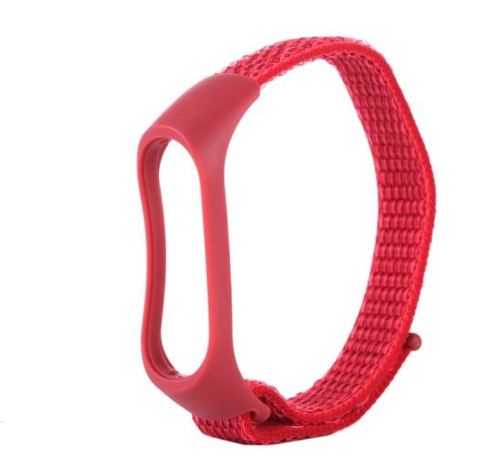 Mi Band 3, 4, 5, 6 Nylon Fabric Sport Strap with Hook-and-Loop Fastener, Comfortable Silicone Wristband for Daily Wear. 
