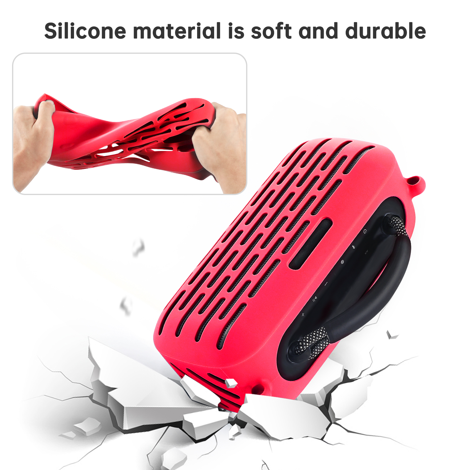 Silicone Cover Case For Bose SoundLink Max BT Portable Speaker Handle Cover Case Anti-Scratch Protect Sleeve Speaker Accessories. 