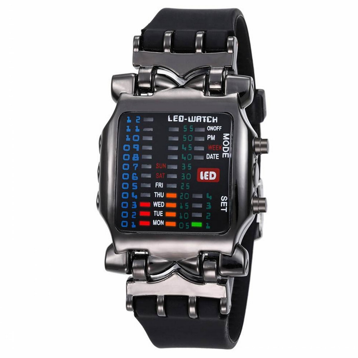 New [uper21]-1Pc Man Binary Electronic WritWatche/ Drop Reitant Lantern Watch/ tudent Fahion port LED Watche. 