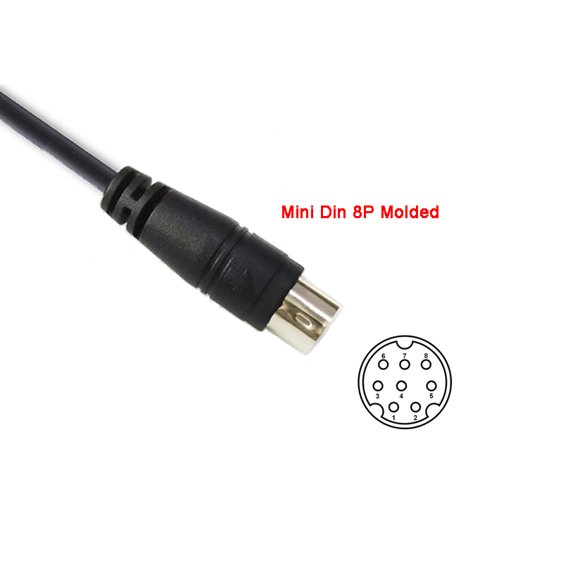 Allen Bradley PLC Programming Cable DB9 Female to Mini Din 8P RS232 Serial Cable 1761-CBL-PM02. 