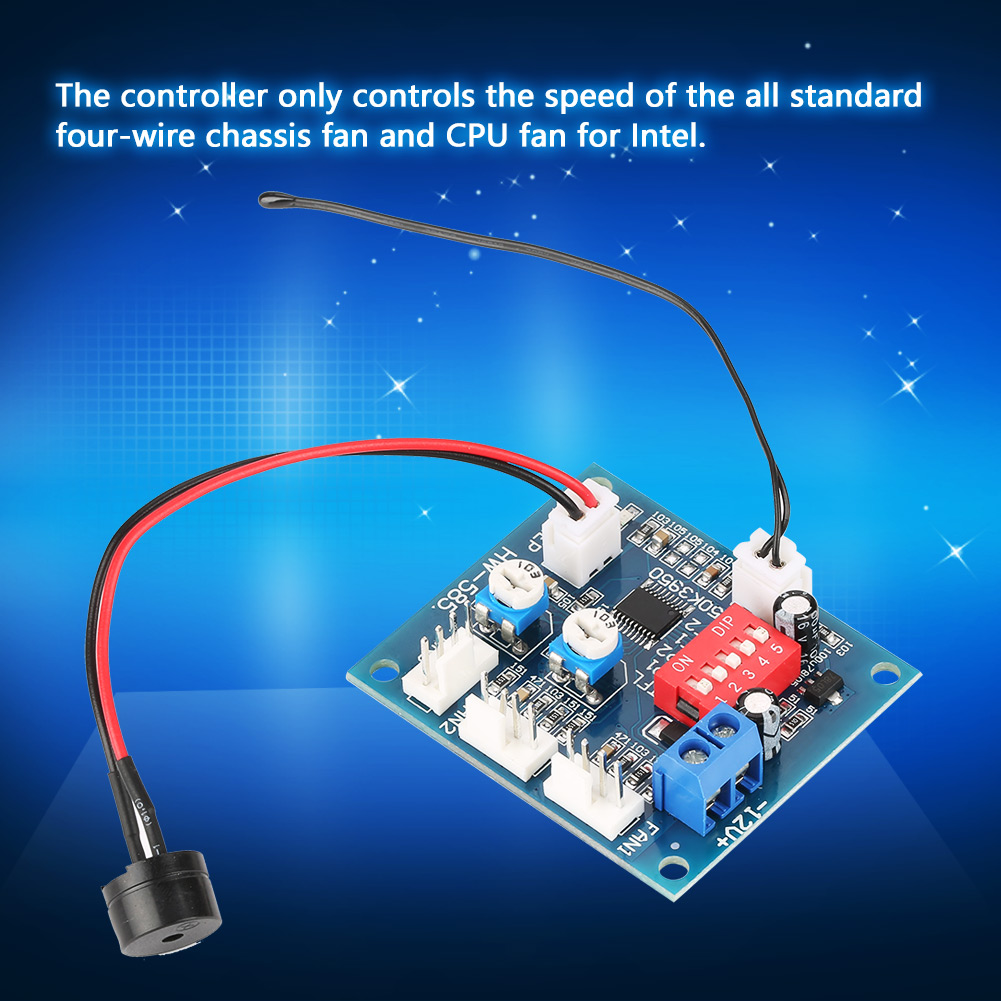 Accurate temperature setting PC fan controller speed automatic control for computer CPU Intel. 