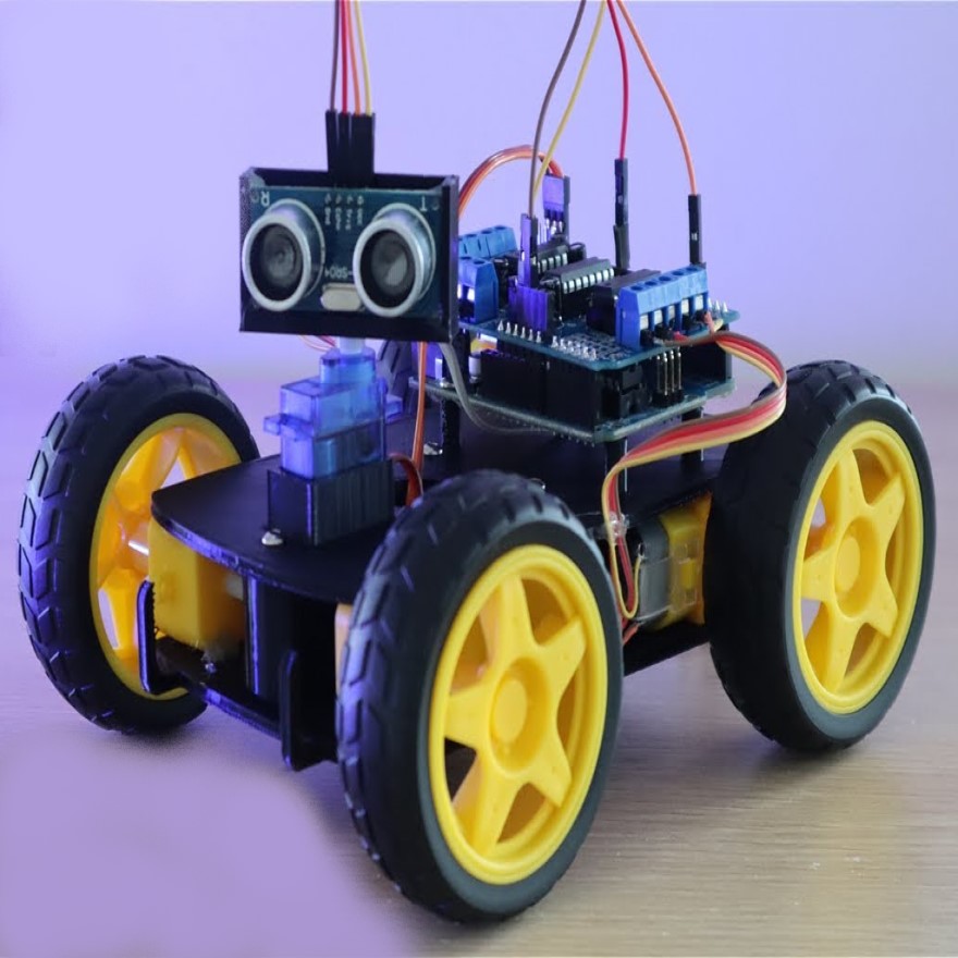Obstacle Avoiding Robot || RoboBox-1 DIY. 
