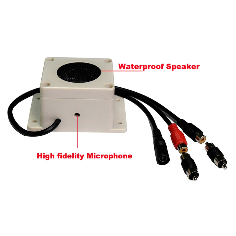 Waterproof Microphone Speaker in 1 Device for Security Camera Outdoor for IP Camera Audio Recording Two Way Interphone Easy to Use. 