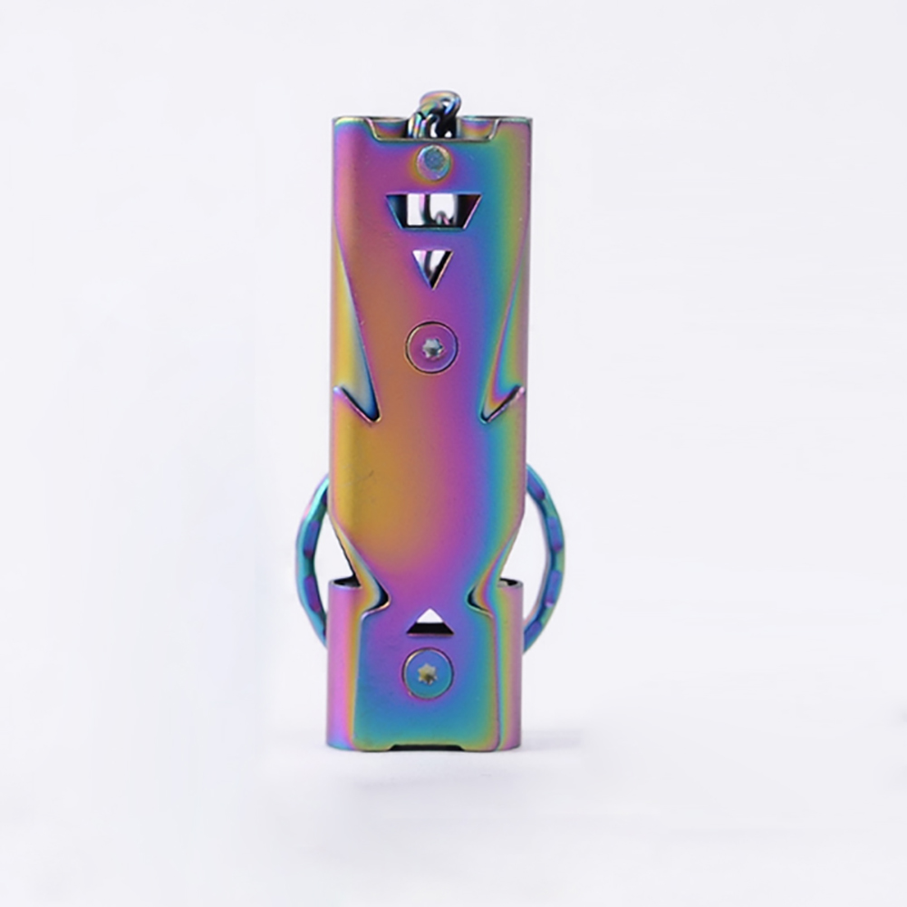 【Wweirdoo】Whistle Survival Key Ring Frequency Earthquake Life Tool. 