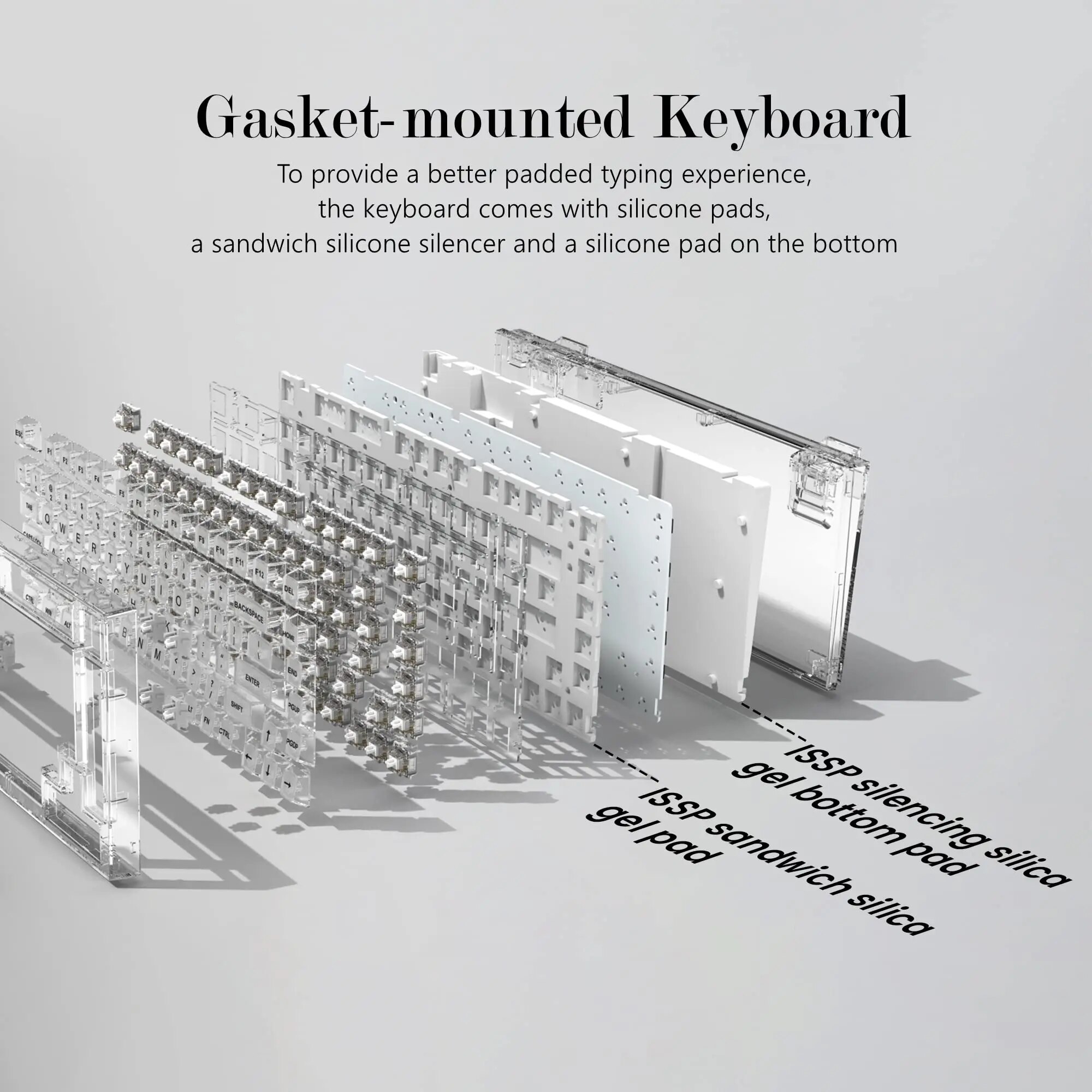 Womier SK75 75% Gamer Mechanical Keyboard Crystal Transparent Hot Swap Gaming Keyboard Tyce-c Wired RGB Backlit for PC Laptop. 