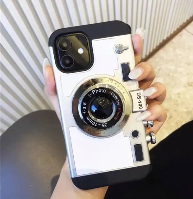 Emily In Paris 3D Retro Camera Leather Case for IPhone 11 13 14 15 Pro Max 12 Mini XS XR X 7 8 Plus SE 3 IPone 15Pro Accessories Solo Yolo. 
