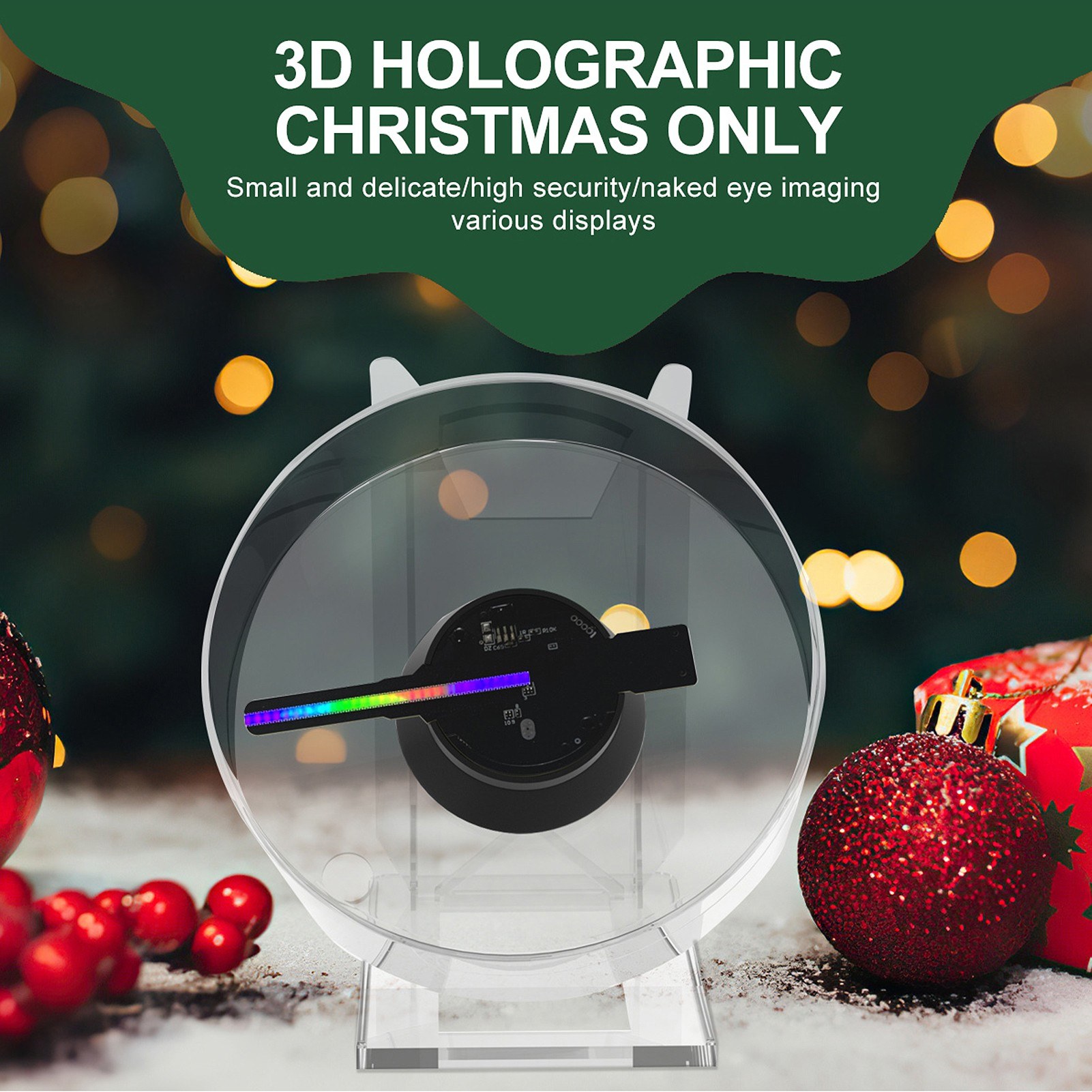 3D Naked Eye 3D Hologram Projector Advertising Display Fan Advertisment Video Player 16GB Memory Card. 