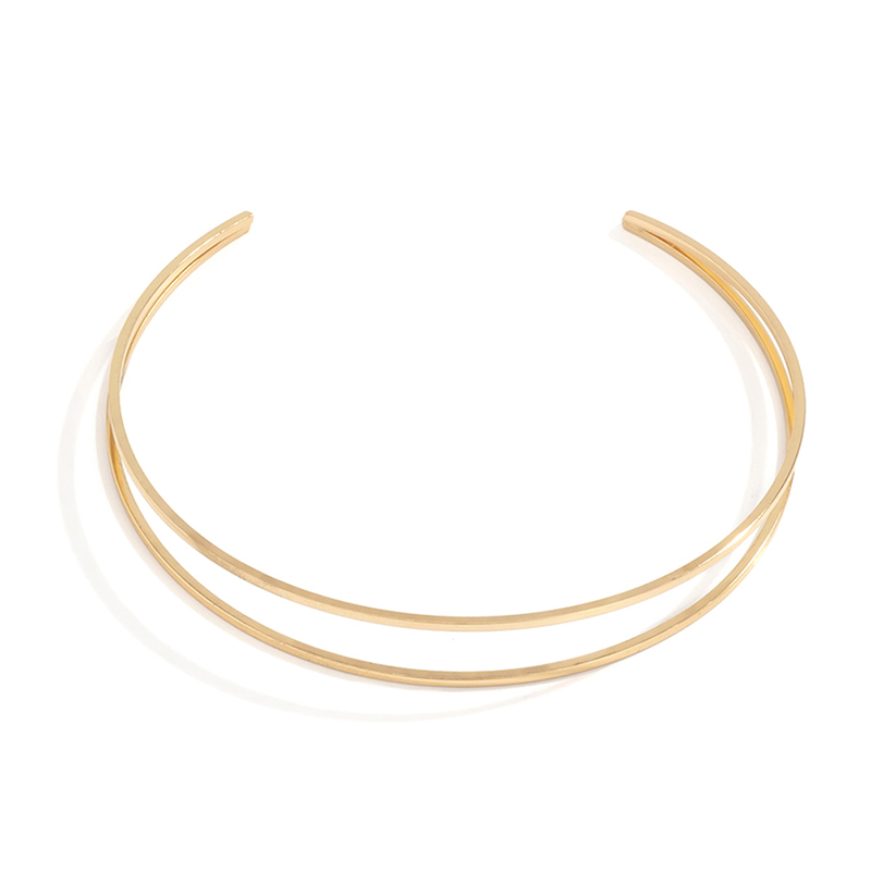 Metal Hollow Double C-shaped Arm Bracelet Bangles Hand Jewelry For Women Geometric Open Upper Arm Cuff Armlet Armband Hand Chain. 