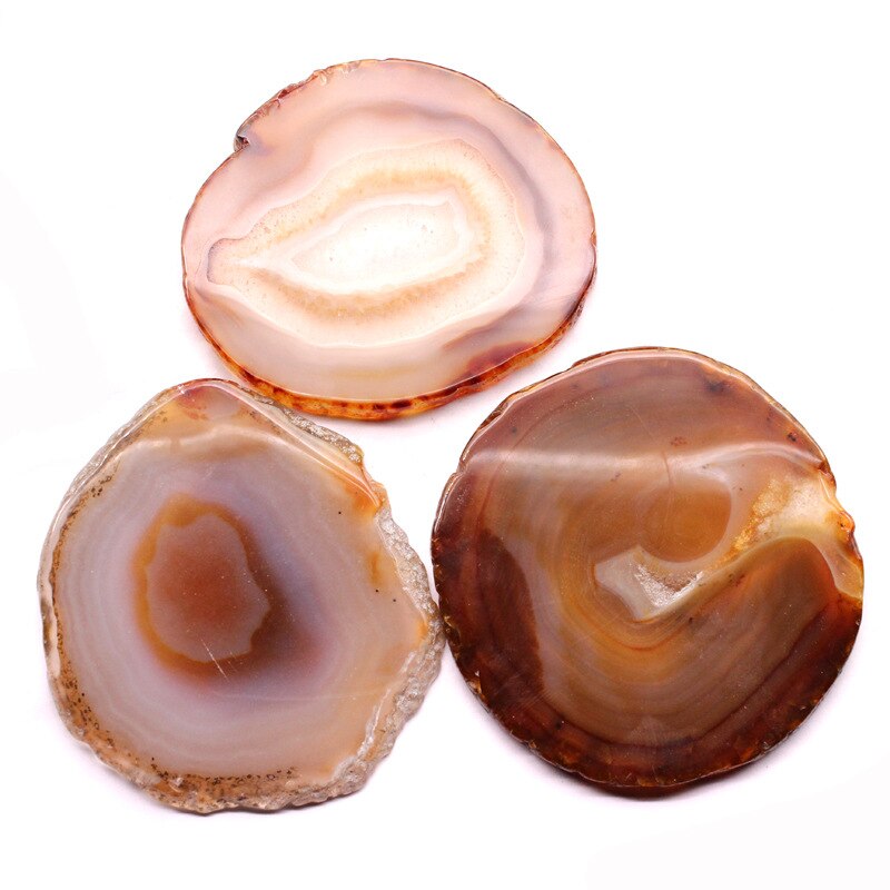 【happy one】70mm natural agate tablets mats slices coaster agate coasters wholesale. 