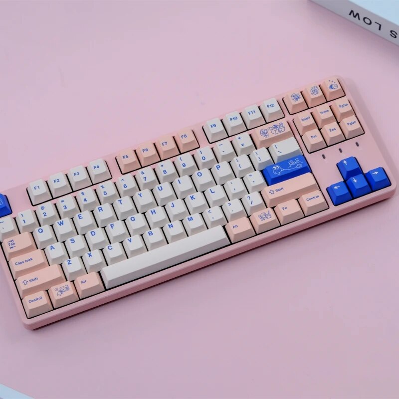 GMK English and Japanese 129 Keys POCO Cherry Profile PBT Mechanical Keyboard with GMK Keycaps for Gaming Keyboard Custom ISO. 